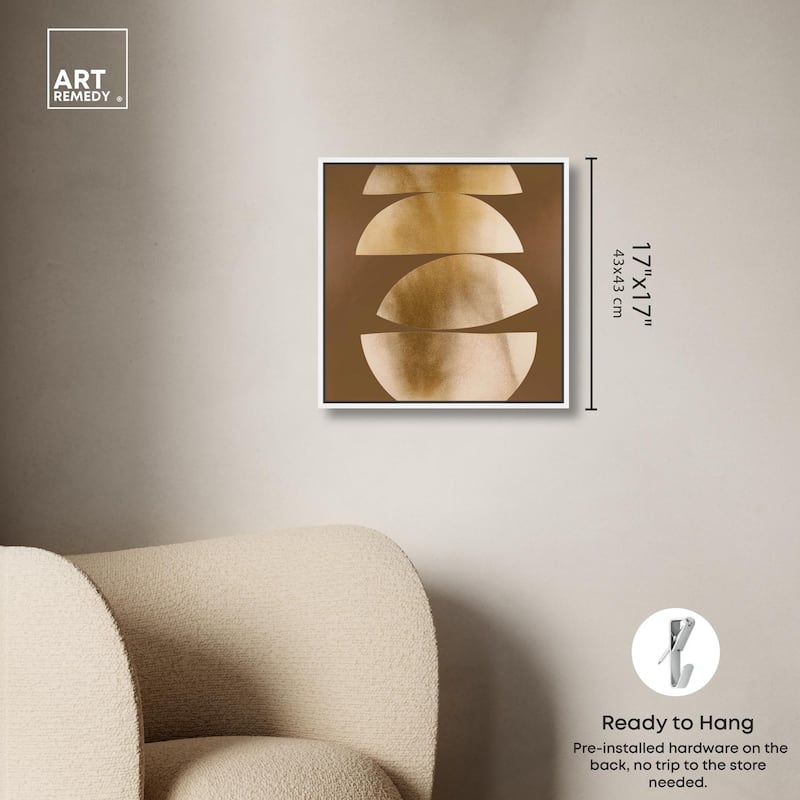 Golden Crescents II Canvas by Art Remedy