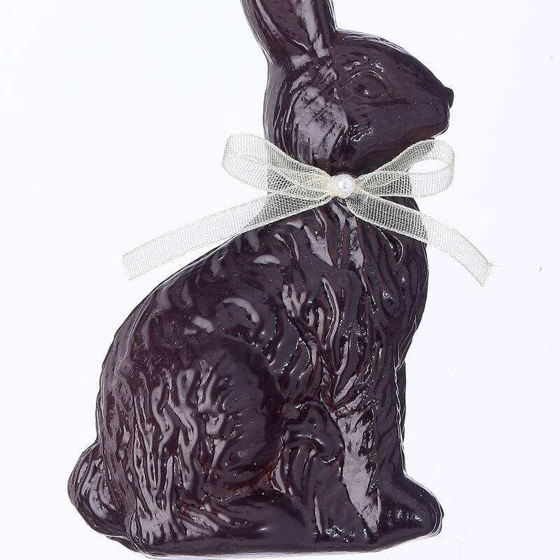 4" Glass Chocolate Bunny Ornament Box
