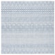 SAFAVIEH Courtyard Zorana Indoor/ Outdoor Waterproof Patio Backyard Rug - 4' x 4' Square - Ivory/Navy