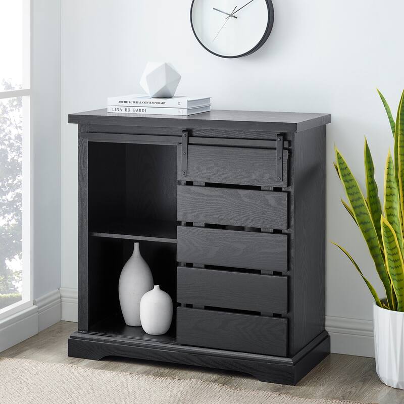 Middlebrook Kujawa 32-inch Sliding Slat Door Cabinet