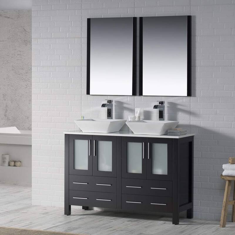 Blossom Sydney 48" Double Bathroom Vanity with Ceramic Sink & Mirrors