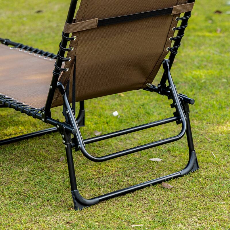 Outdoor Folding Reclining Chaise Lounge Chair Patio Becah Sun Chairs