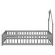 preview thumbnail 35 of 109, Twin/Full Montessori Toddler Floor Bed Frame, Modern House-Shaped Bed Frame with Fence and Full-Length Guardrails for Girls Boys