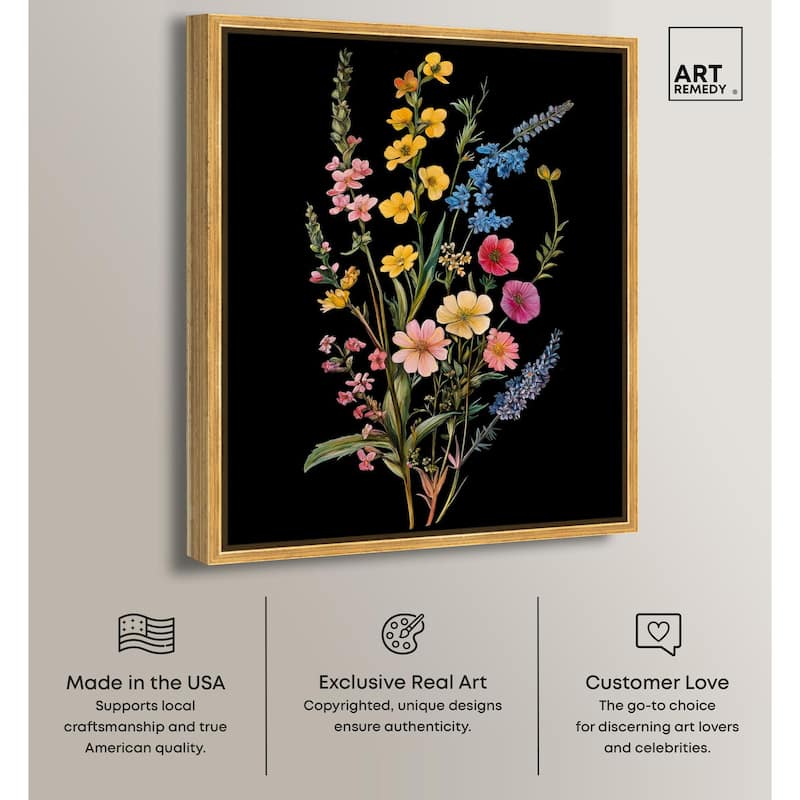 Darkling Daisies I Canvas by Art Remedy