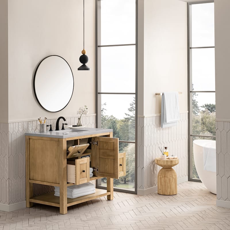 James Martin Vanities Breckenridge 36" Single Vanity, Light Natural Oak