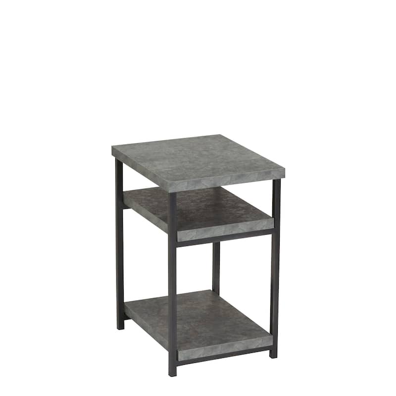Household Essentials Carbon Loft Shikibu Faux Slate Side Table - 23.6'' x 14.76''