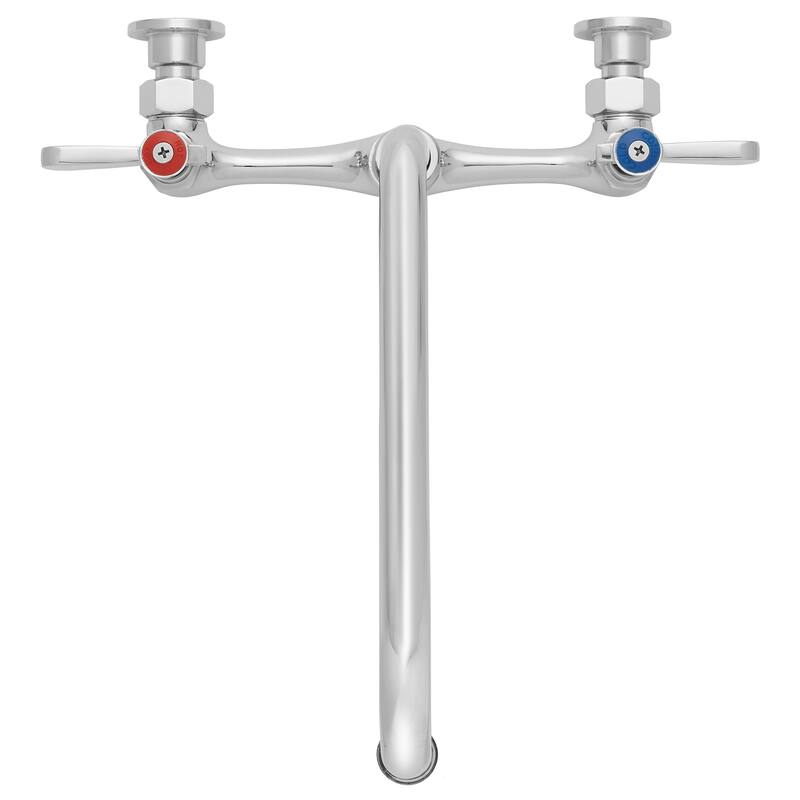 Commercial Wall Mount Sink Faucets 8in Center w Swivel Spouts NSF