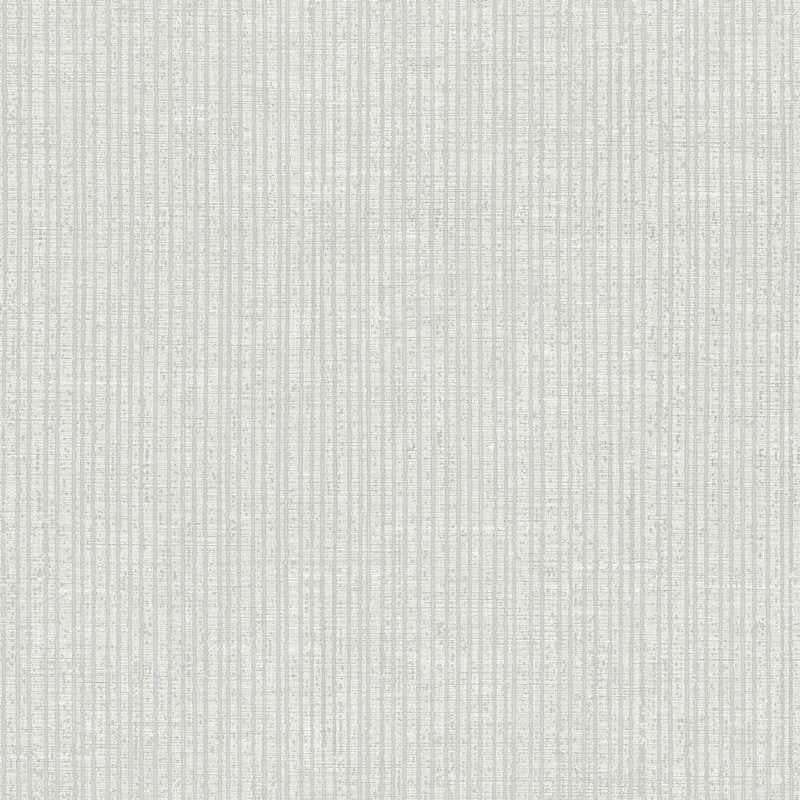 Galerie Wallcoverings Italian Style Distressed Pinstripe Vinyl on Non-woven Matte Wallpaper Roll - 33 feet x 21 inches - Silver