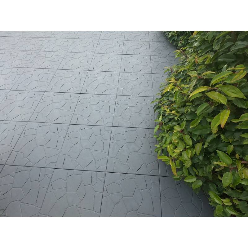 RSI-Snaptile Pack of 12 Gray 15 in x 15 in Interlocking Floor Tiles