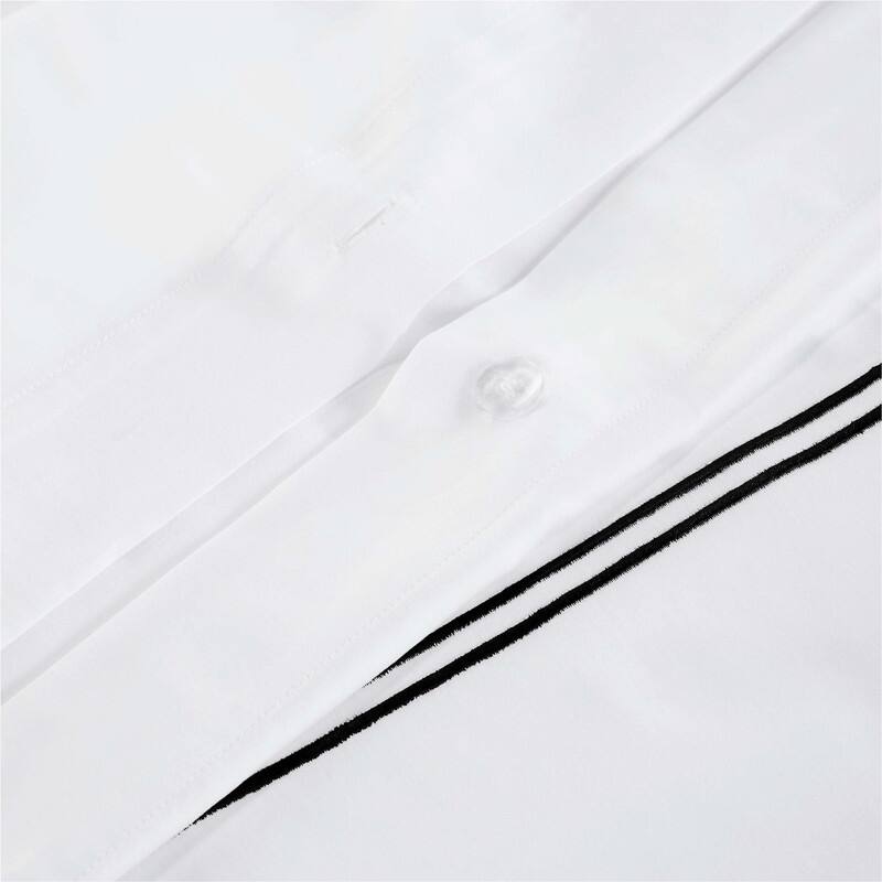 Superior Fieldstone Cotton Two-Line Embroidered Duvet Cover Set