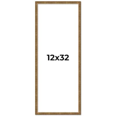12x32 Frame Gold Kingsley Distressed Solid Wood Picture Frame Width