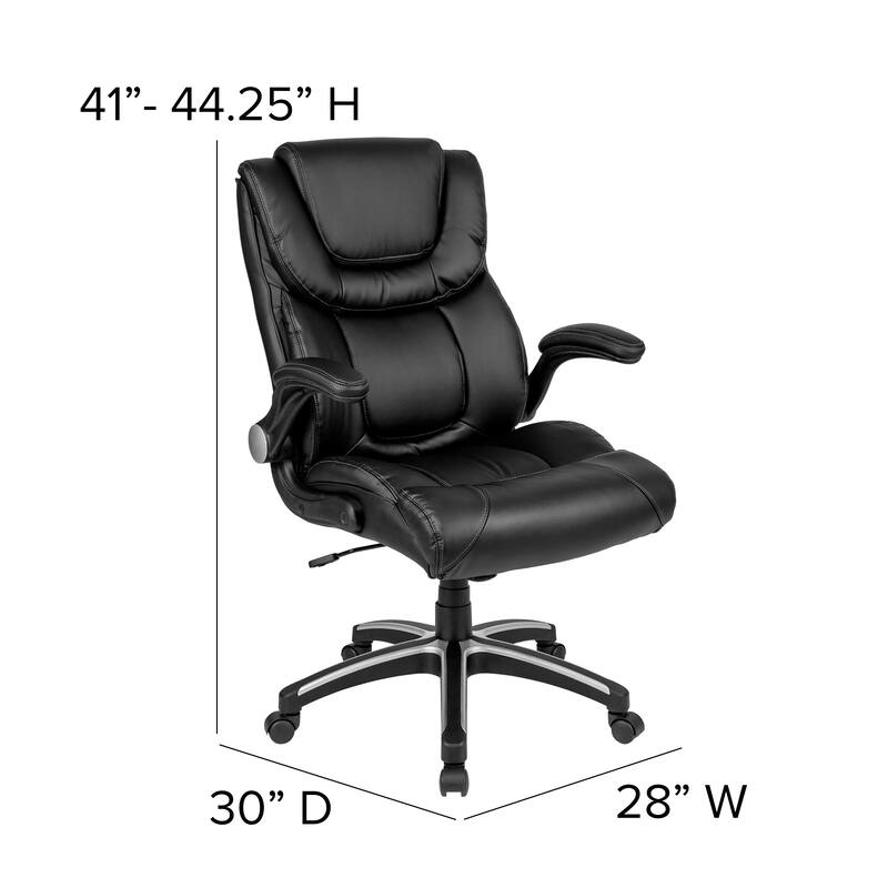 High Back LeatherSoft Executive Swivel Chair with Double Layered Headrest