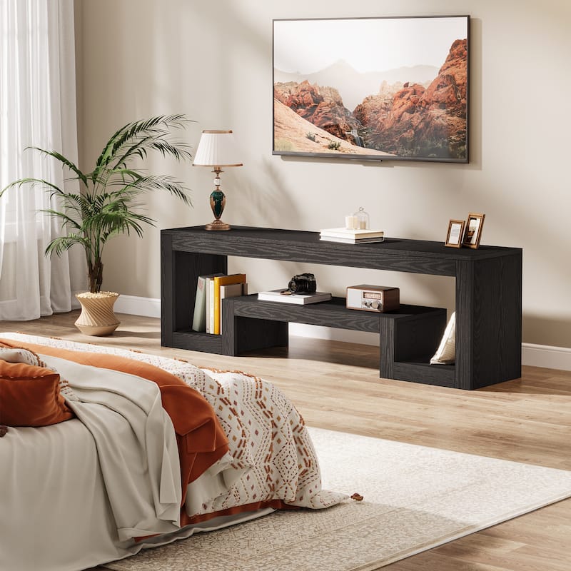 63'' TV Stand for 55/60/65-Inch TVs, Entertainment Center with Shelves
