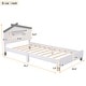 preview thumbnail 34 of 43, House-shaped Wood Platform Bed with Motion Activated Night Lights