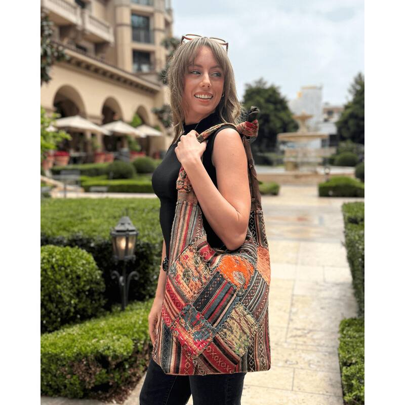 Kathmandu Collection Quilted Patchwork Hobo Bag