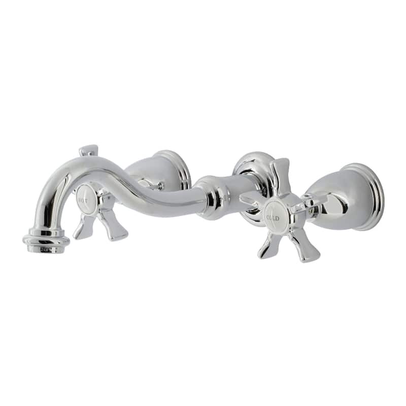 Hamilton Two-Handle 3-Hole Wall Mount Bathroom Faucet - Polished Chrome