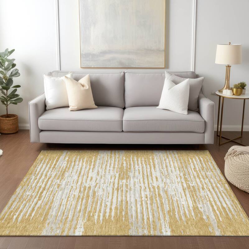 Machine Washable Indoor/ Outdoor Chantille Abstract Ombre Rug