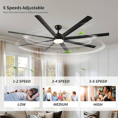 Quiet & Energy Efficient Ceiling Fan Light with 3-Color Dimmable Temperatures and Timer Fuction, Reversible DC Motor