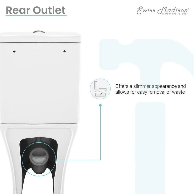Calice Two Piece Elongated Rear Outlet Toilet Dual Flush .8/1.28 gpf