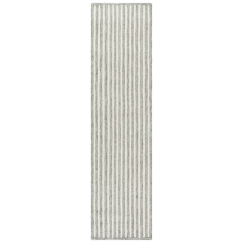 Martha Stewart Hand-Tufted Mirac Wool Rug - Sage/Ivory - 2'3" x 9' Runner