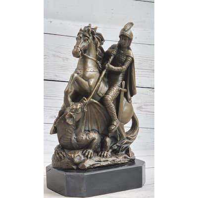 Jean Baptiste Carpeaux Saint George Dragon Bronze Mythical Sculpture