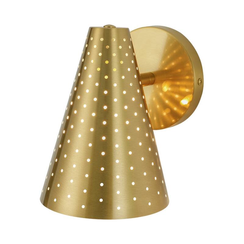Contemporary Gleaming Single Iron Cone Vanity Bathroom Wall Lamp