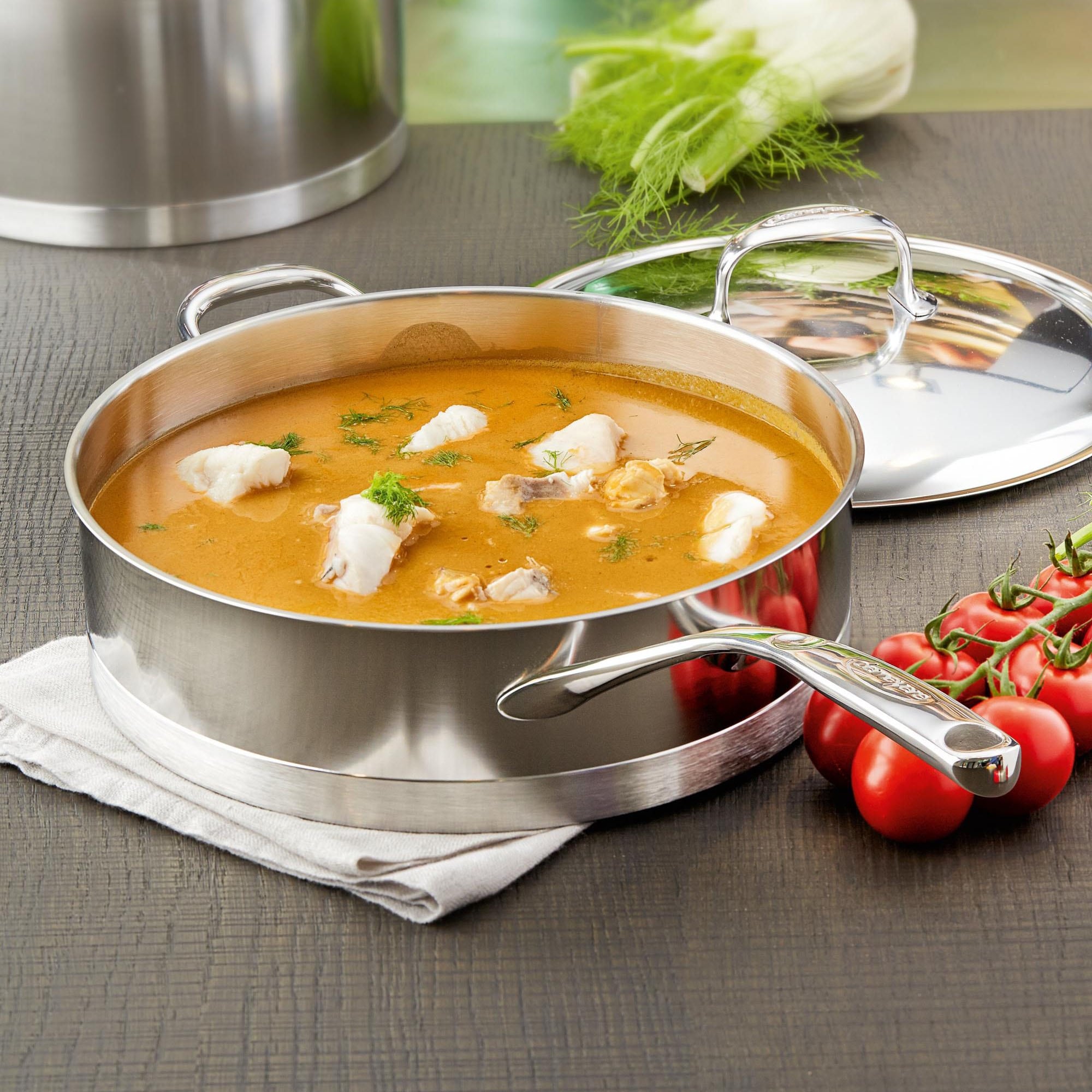 DEMEYERE Atlantis Stainless Steel Saute Pan - Overstock - 27540749