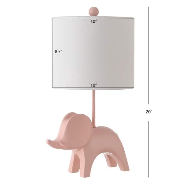 dimension image slide 1 of 8, SAFAVIEH Kids Lighting 20" Ellie Elephant Lamp - 11.5"x10"x20"