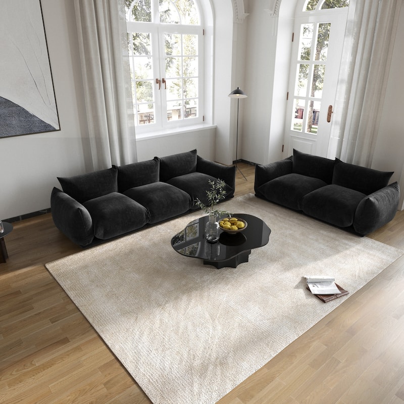 U-Shaped Sectional Sofa, Minimalist Chenille Modular Sofas Couches For Living Room