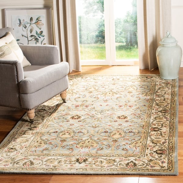 slide 2 of 11, SAFAVIEH Handmade Persian Legend Hilkje Traditional Oriental Wool Rug 4' x 6' - Grey/Ivory - Rectangle