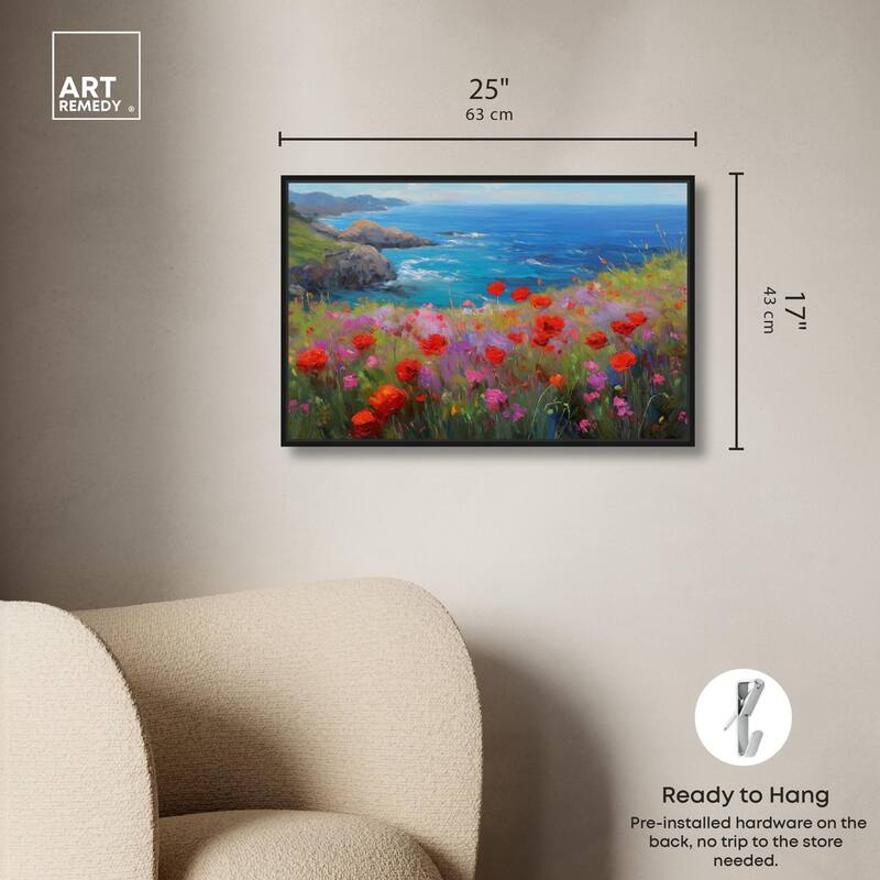 Ocean View Bloom II Canvas by Art Remedy