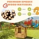 preview thumbnail 6 of 22, Kids Wooden Adventure Cottage Playhouse, Outdoor Playhouse with Functional Door, Windows, Service Station and Flower Pot Holders