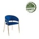 preview thumbnail 7 of 13, Porthos Home Cardi Dining Chairs Set of 2, Velvet Upholstery, Gold Legs