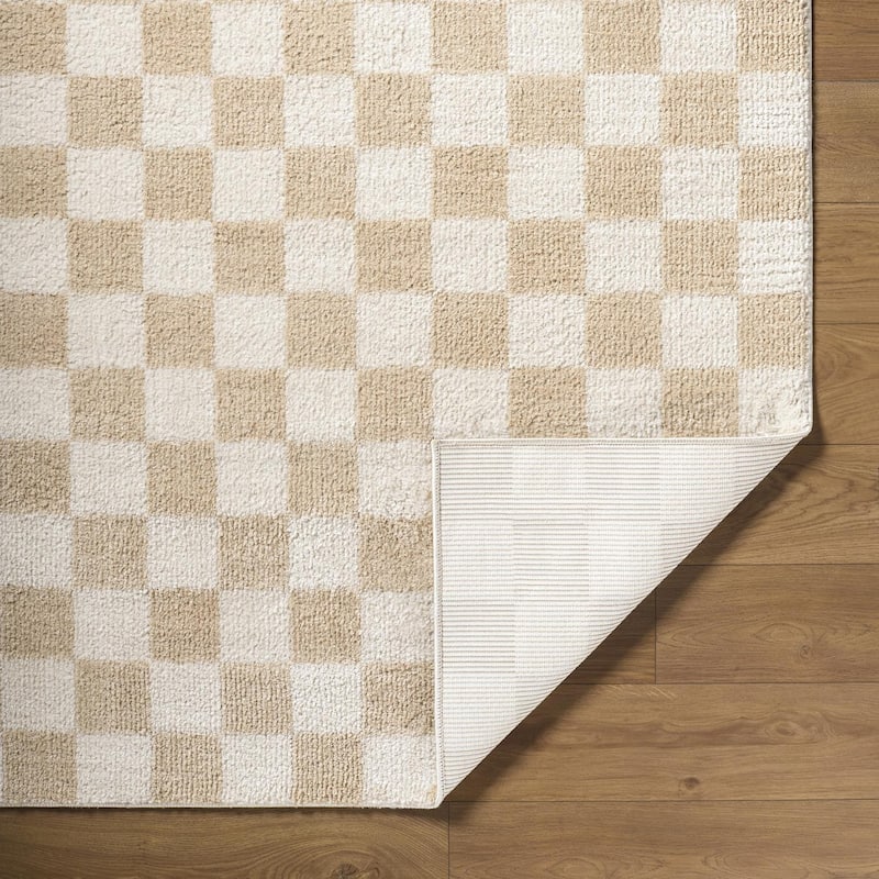 Livabliss Scandinavian Fossay Shag Stripe Washable Area Rug