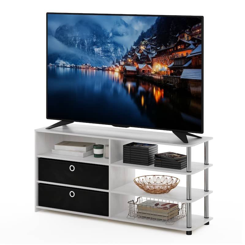 Porch & Den Astor Walnut Brown MDF TV Stand
