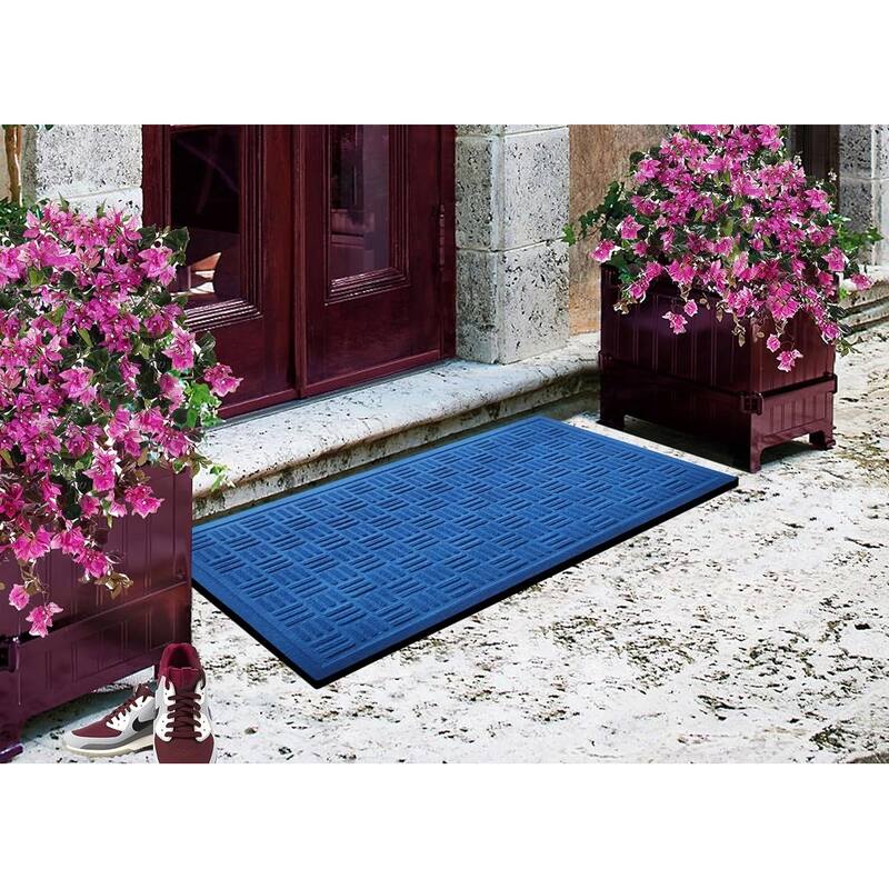 A1HC New All Weather Superior Dirt and Moisture Absorbing Polypropylene Door Mat with Non-Slip Backing for Inside Outside Use