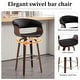 preview thumbnail 96 of 186, 26"/29" Faux Leather Swivel Bar Stools, Wood Counter Stool