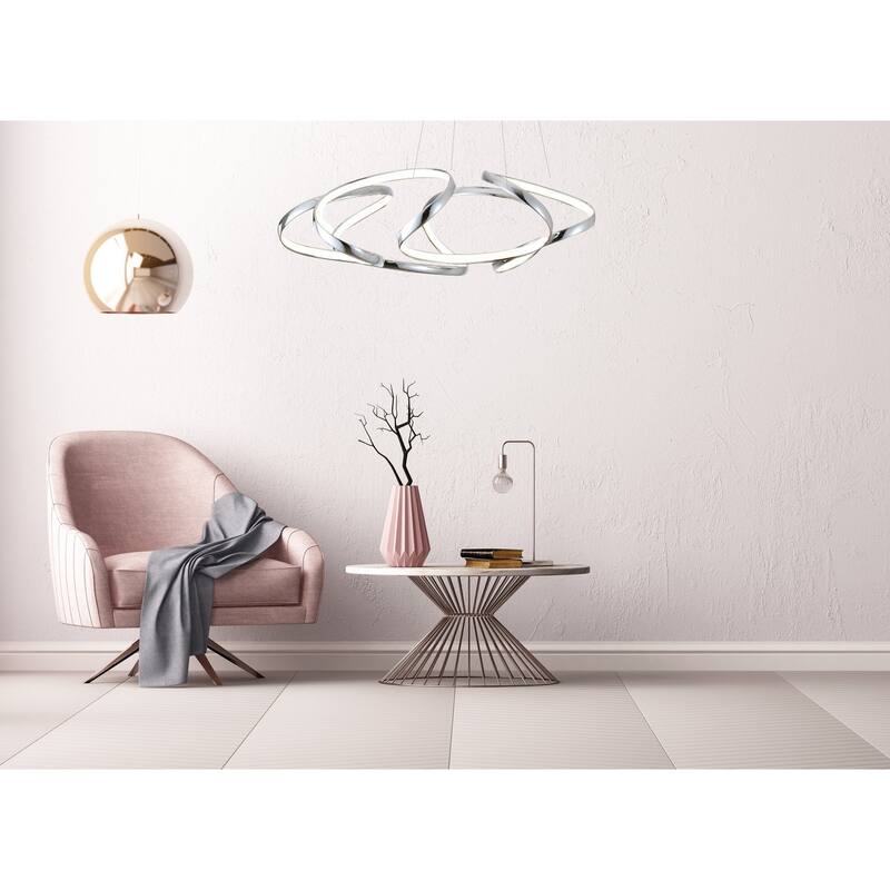 Chrome Aluminum LED Lighting With White Acrylic Diffuser