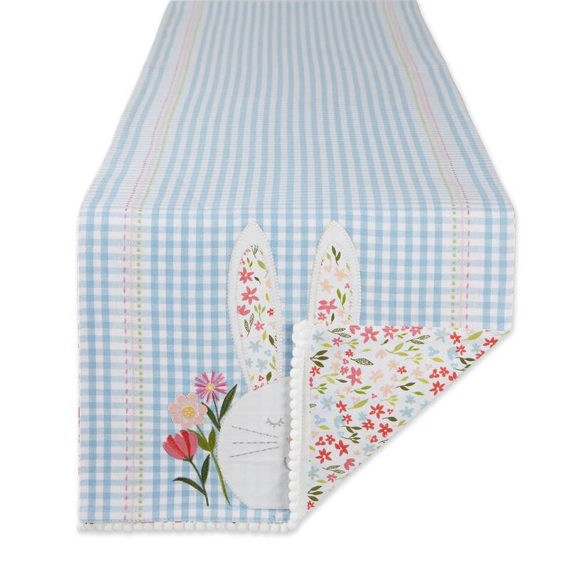 DII Happy Bunny Reversible Table Runner 14x72 inch - 14x72 - Happy Bunny