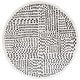 preview thumbnail 5 of 9, SAFAVIEH Melody Ailsa Modern Scandinavian Rug 6'7" Round - Ivory/Black - Round