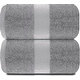 preview thumbnail 71 of 92, White Classic Luxury Cotton Oversized Bath Sheet 35x70 - Set of 2