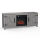 preview thumbnail 35 of 53, 58-Inch Farmhouse Electric Fireplace TV Stand with Storage Cabinets and Adjustable Shelves