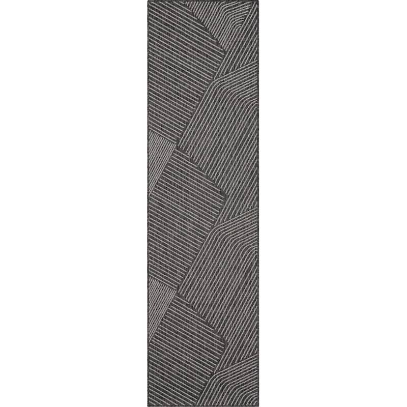 Well Woven Medusa Linden Indoor Outdoor Striped Modern Area Rug
