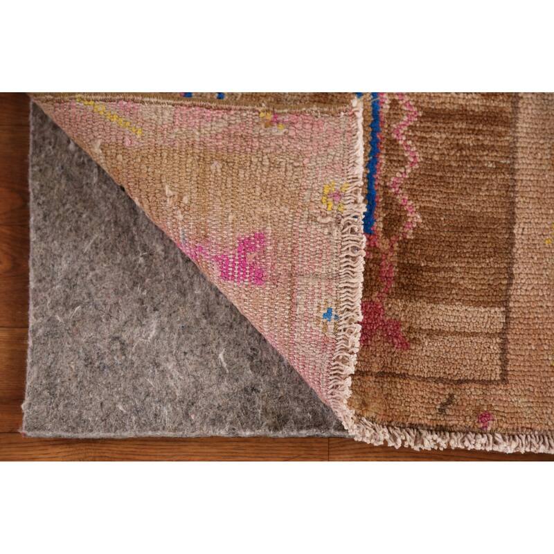 Hand Knotted Oriental 100% Wool Carpet Transitional Tribal Brown Anatolian Area Rug - 2' 8'' X 1' 6''