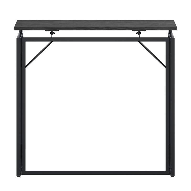 31.5 in. Folding Desk for Small Spaces, No Assembly Required, Black