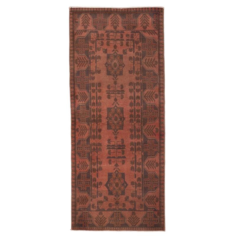 ECARPETGALLERY Hand-knotted Finest Khal Mohammadi Light Red Wool Rug - 2'6 x 6'2