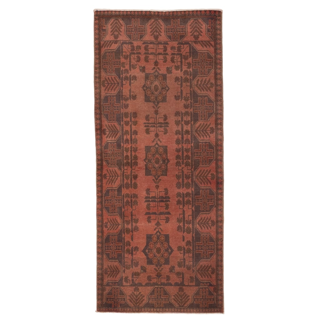 ECARPETGALLERY Hand-knotted Finest Khal Mohammadi Light Red Wool Rug - 2'6 x 6'2