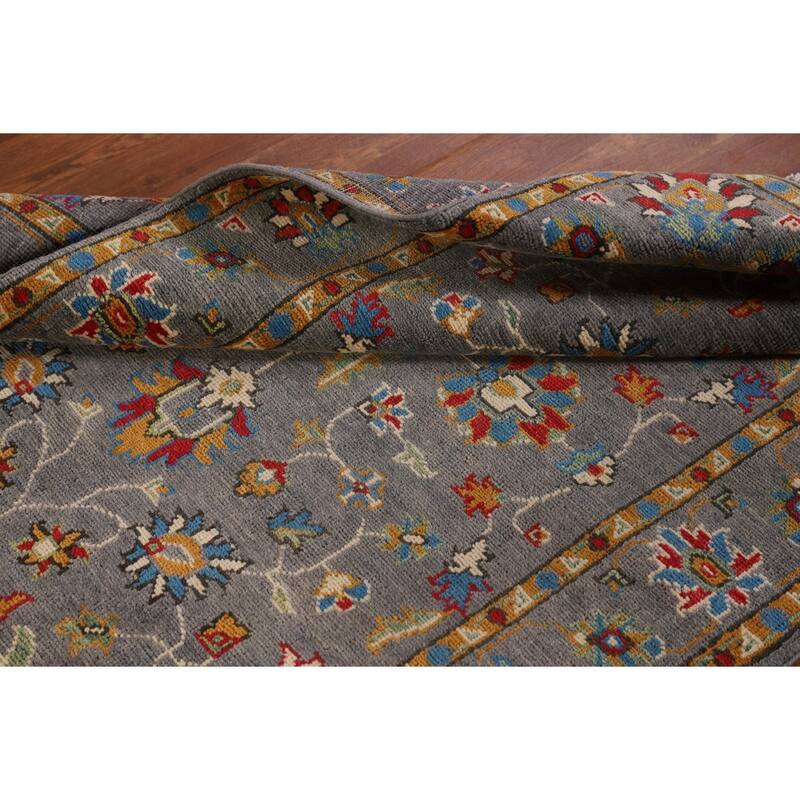 All-Over Gray Kazak Oriental Accent Rug Hand-Knotted Wool Carpet - 3'4"x 5'0"