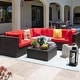 preview thumbnail 11 of 13, Homall 6 Pieces Patio Furniture Sets Outdoor Sectional Sofa All Weather PE Rattan Patio Conversation Set Manual Wicker Couch