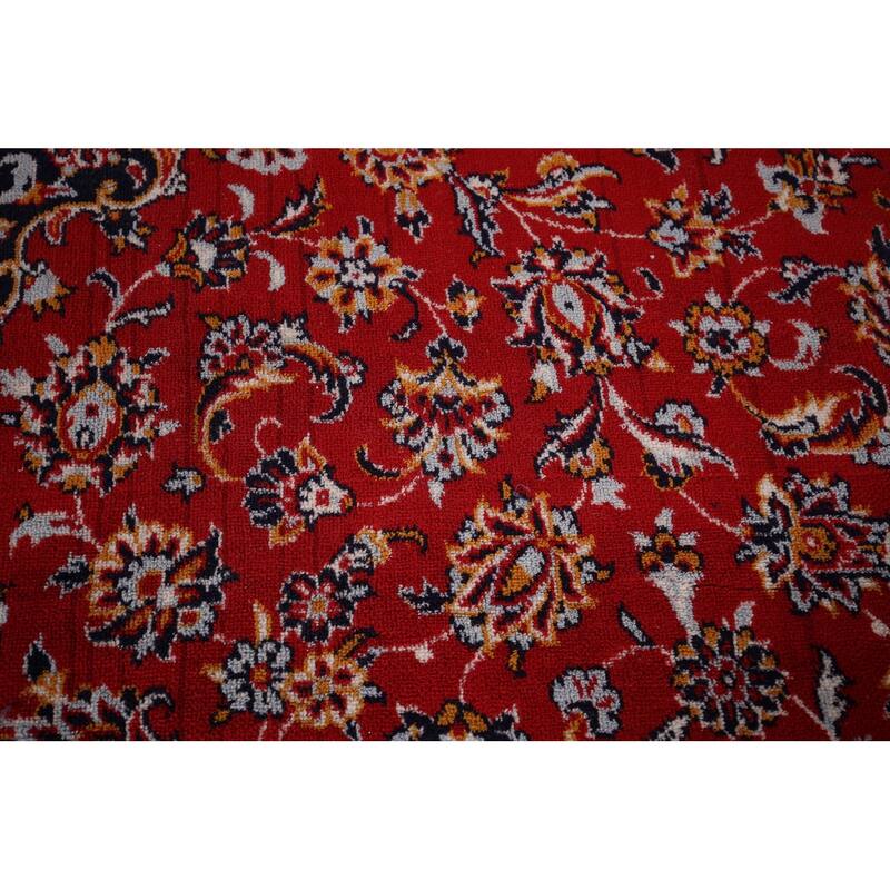 Traditional Kashan Turkish Area Rug Living Room Machine Made Carpet - 9'9" x 12'7"